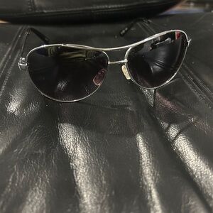 Jessica Simpson Stylish Silver Aviator Sunglasses